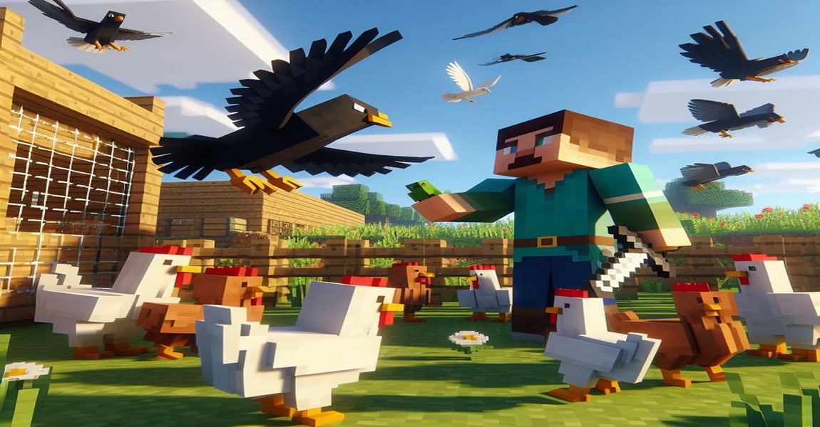 Tame Chickens in Minecraft